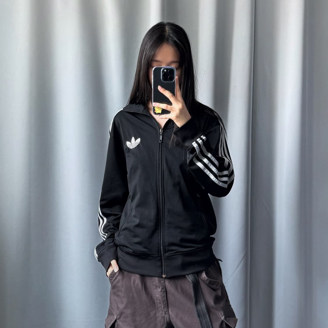 아디다스 루즈핏 파이어버드 블랙 져지 상품이미지2