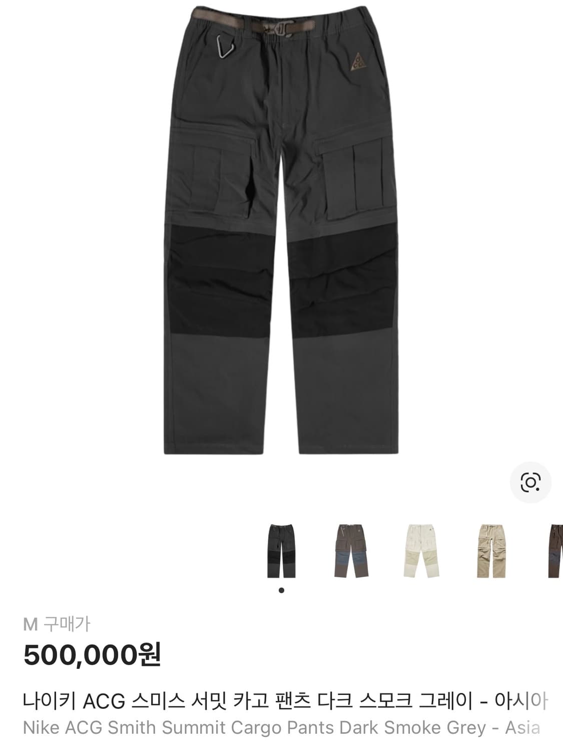 나이키 ACG 스미스 서밋 카고 팬츠 다크 그레이 M 상품이미지7