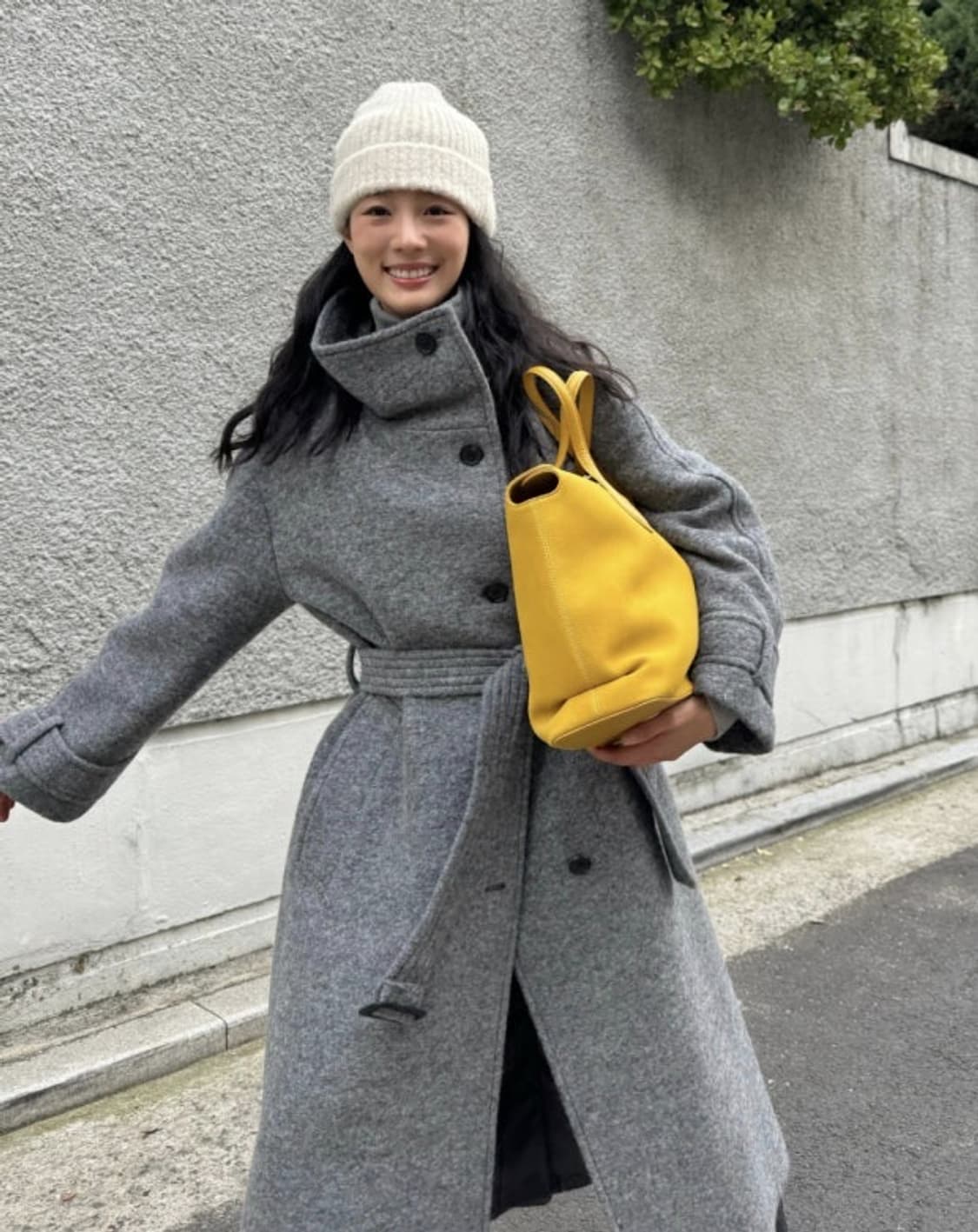 (새상품) 루에브르 벨티드 하이넥 코트  상품이미지1