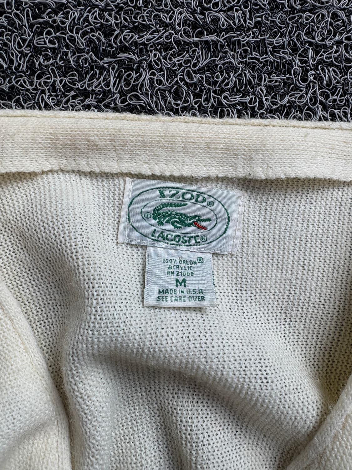 라코스테 아카이브 자수로고 미니멀 박시핏 가디건 2813 상품이미지4