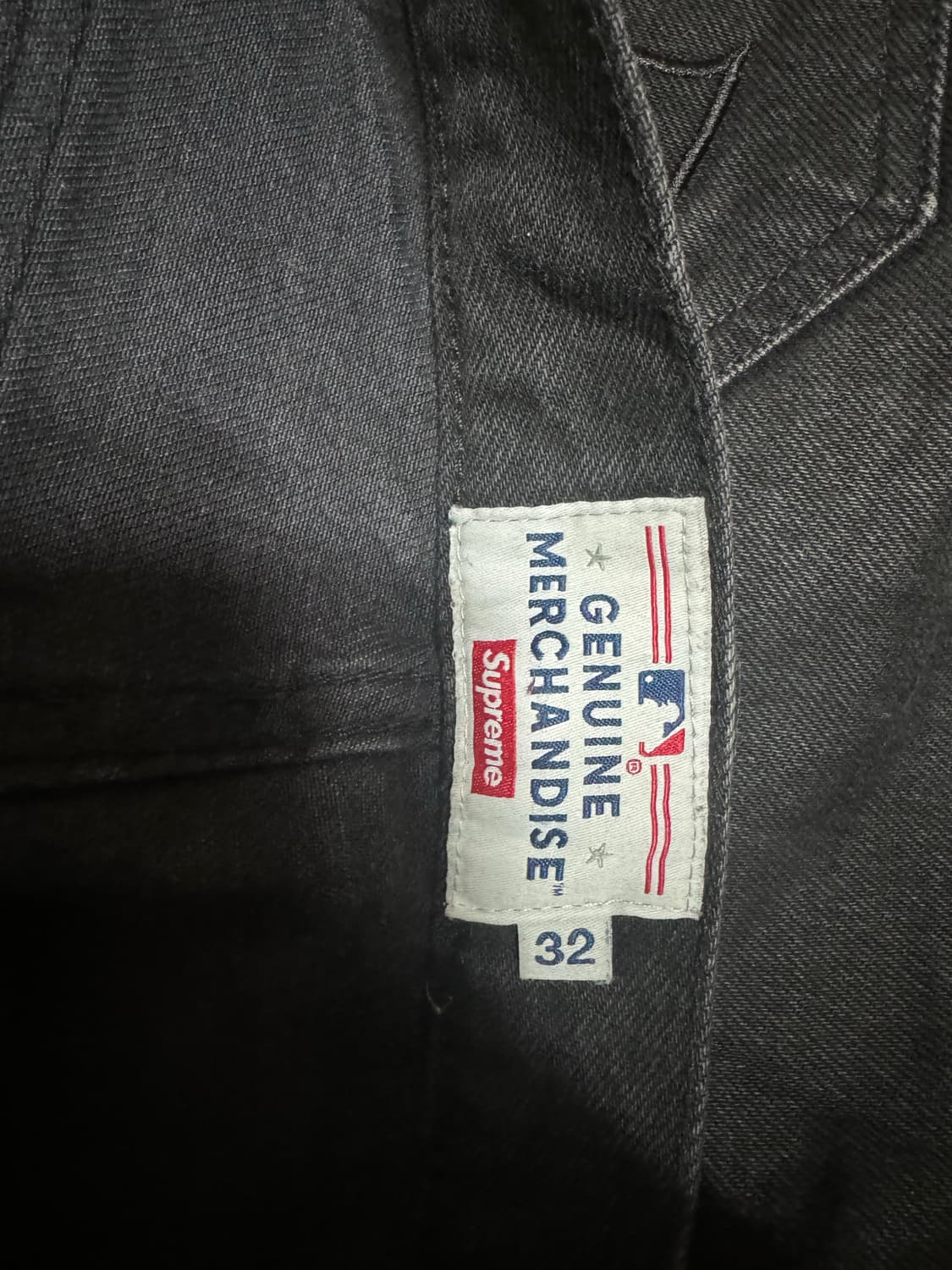 슈프림 x 뉴욕양키스 레귤러 진 워시드 블랙 상품이미지5