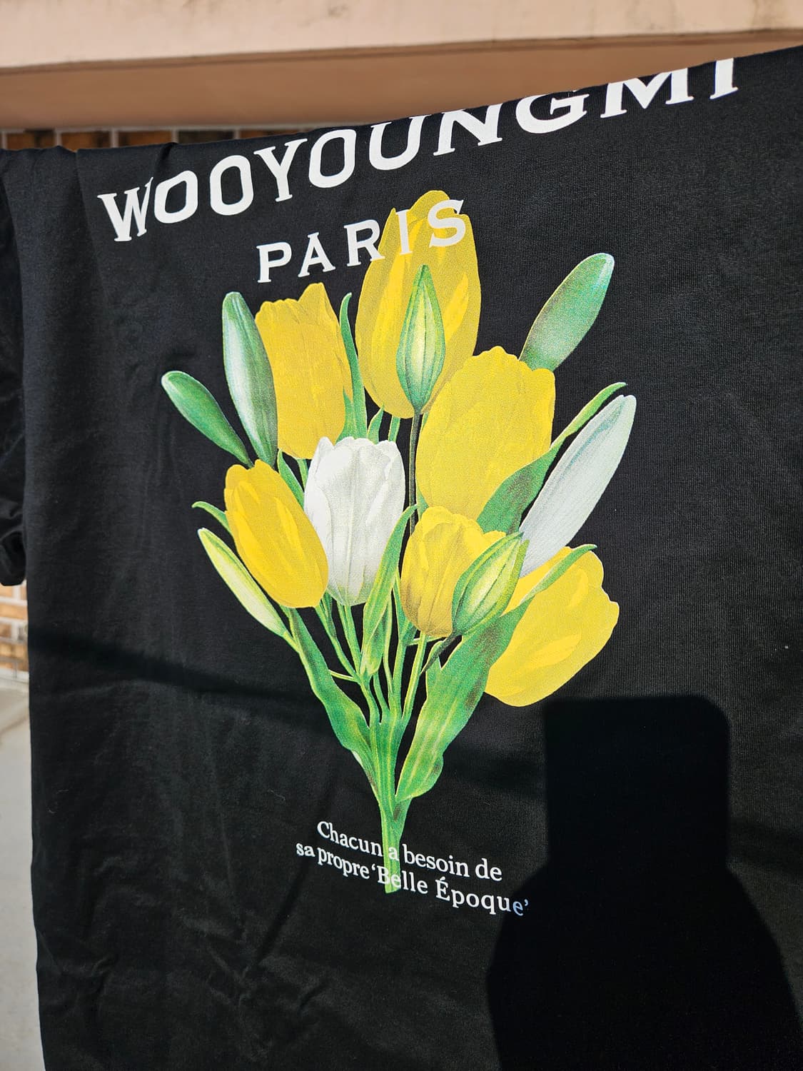 우영미 블랙 꽃무늬 티셔츠 48 상품이미지5