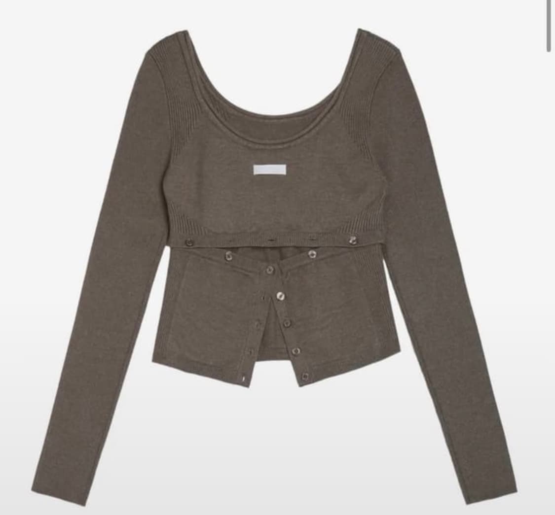 오호스 i:e Fluid Knit Top 브라운 1 사이즈 상품이미지1