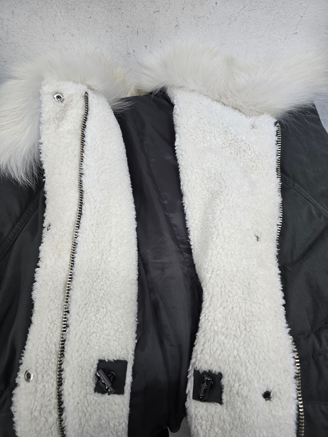 시슬리 폭스퍼 구스다운 여성 롱패딩(44) 상품이미지5