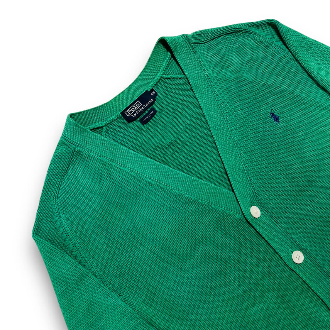 폴로 랄프로렌 90s 그린 코튼 빈티지 가디건 상품이미지2