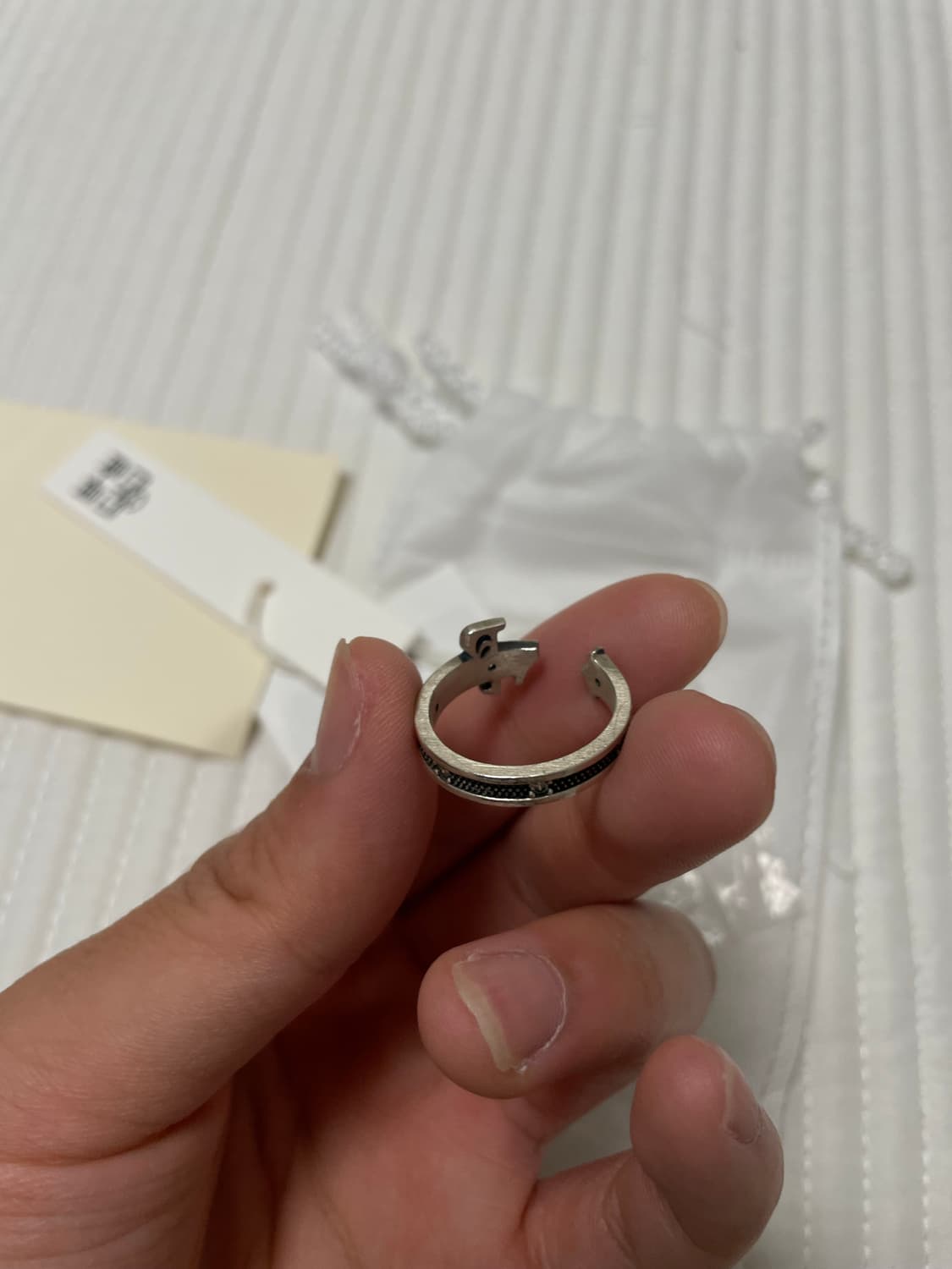 [17호] 폴리테루 925 실버 링 001 심볼 P 상품이미지3