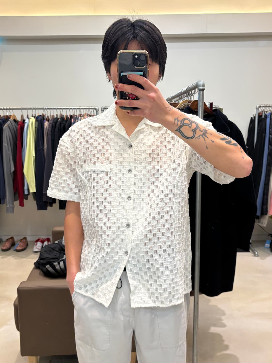 앤더슨벨 시어서커 반팔 셔츠 상품이미지8