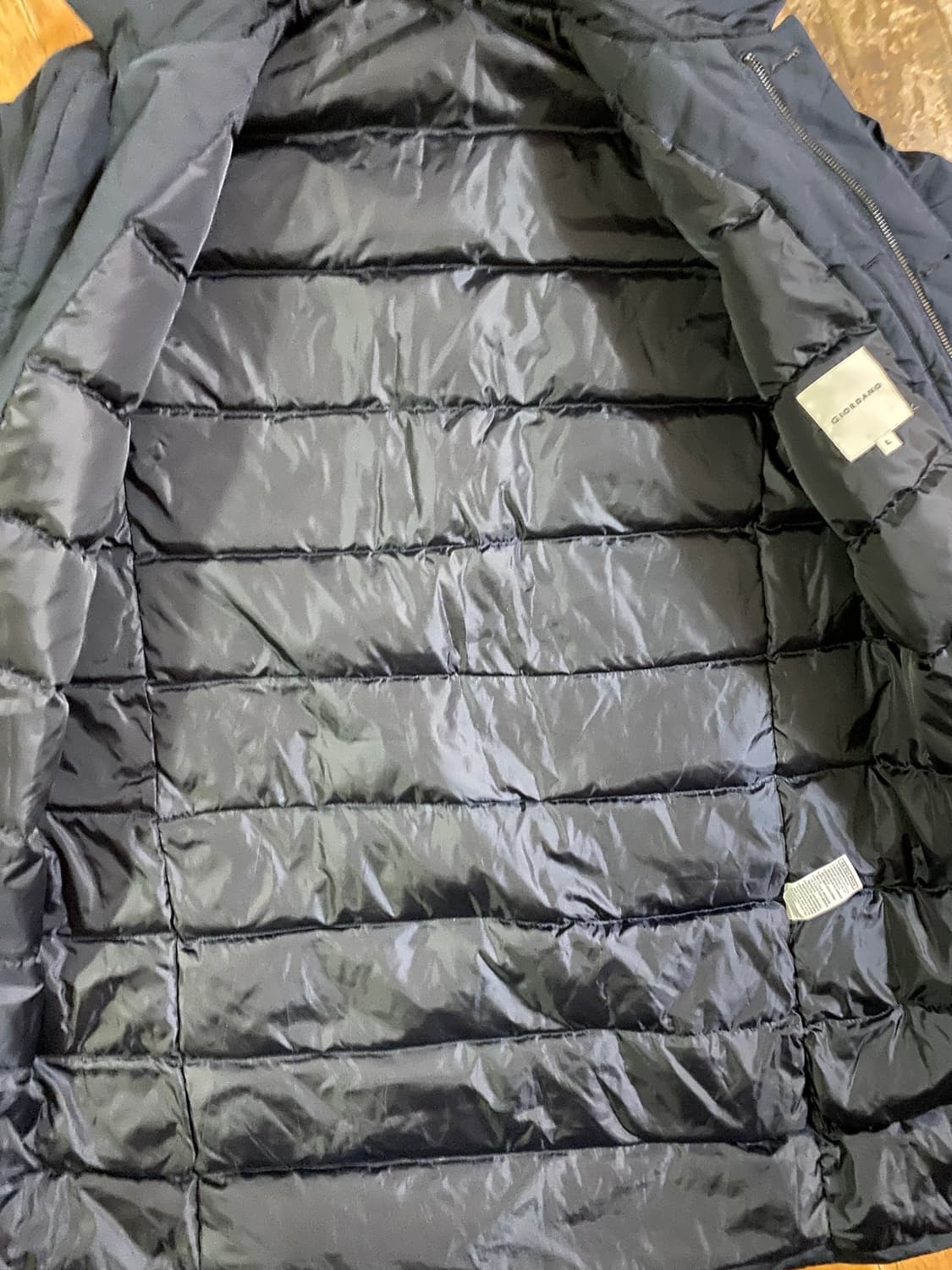 지오다노 남성 네이비 덕다운 패딩 코트 L 상품이미지3