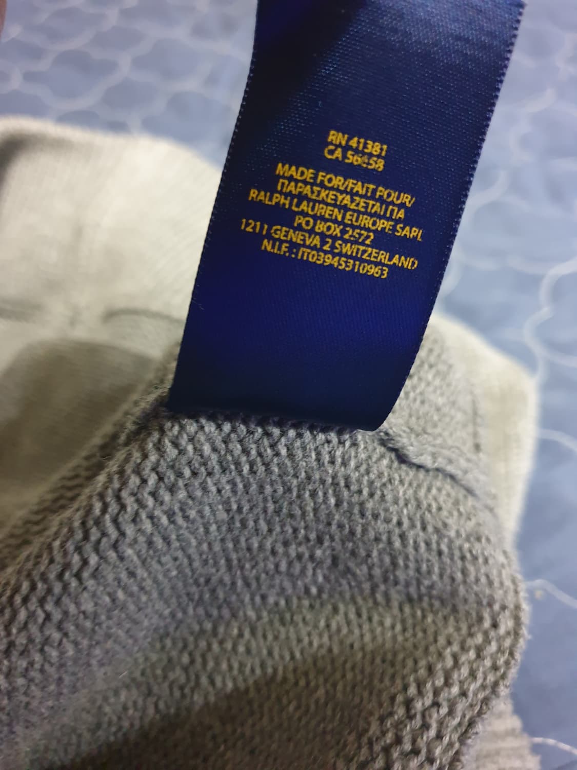 (빈티지) 폴로랄프로렌 빅포니 딱붙핏 니트집업 그레이 (S) 상품이미지8