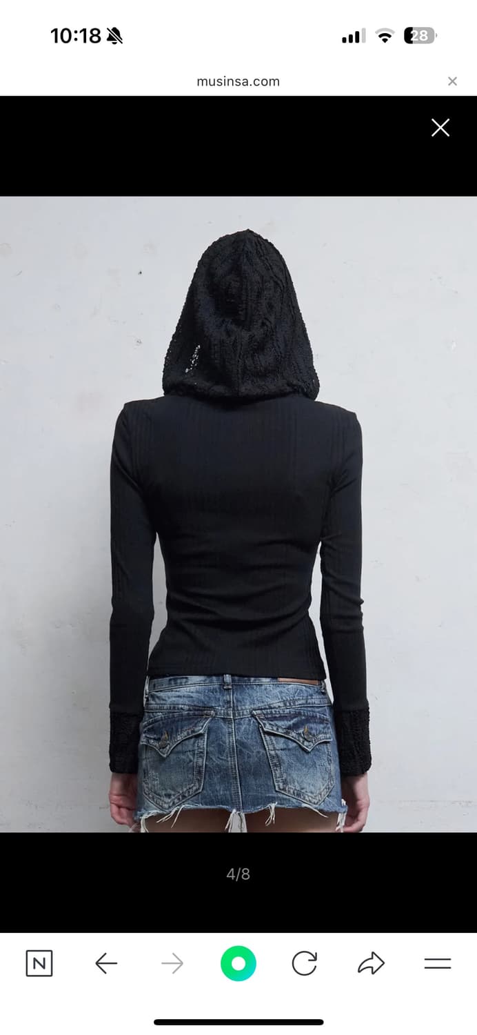 (택있음) 힐다 레이스 엠브로이더리 후드집업 상품이미지3