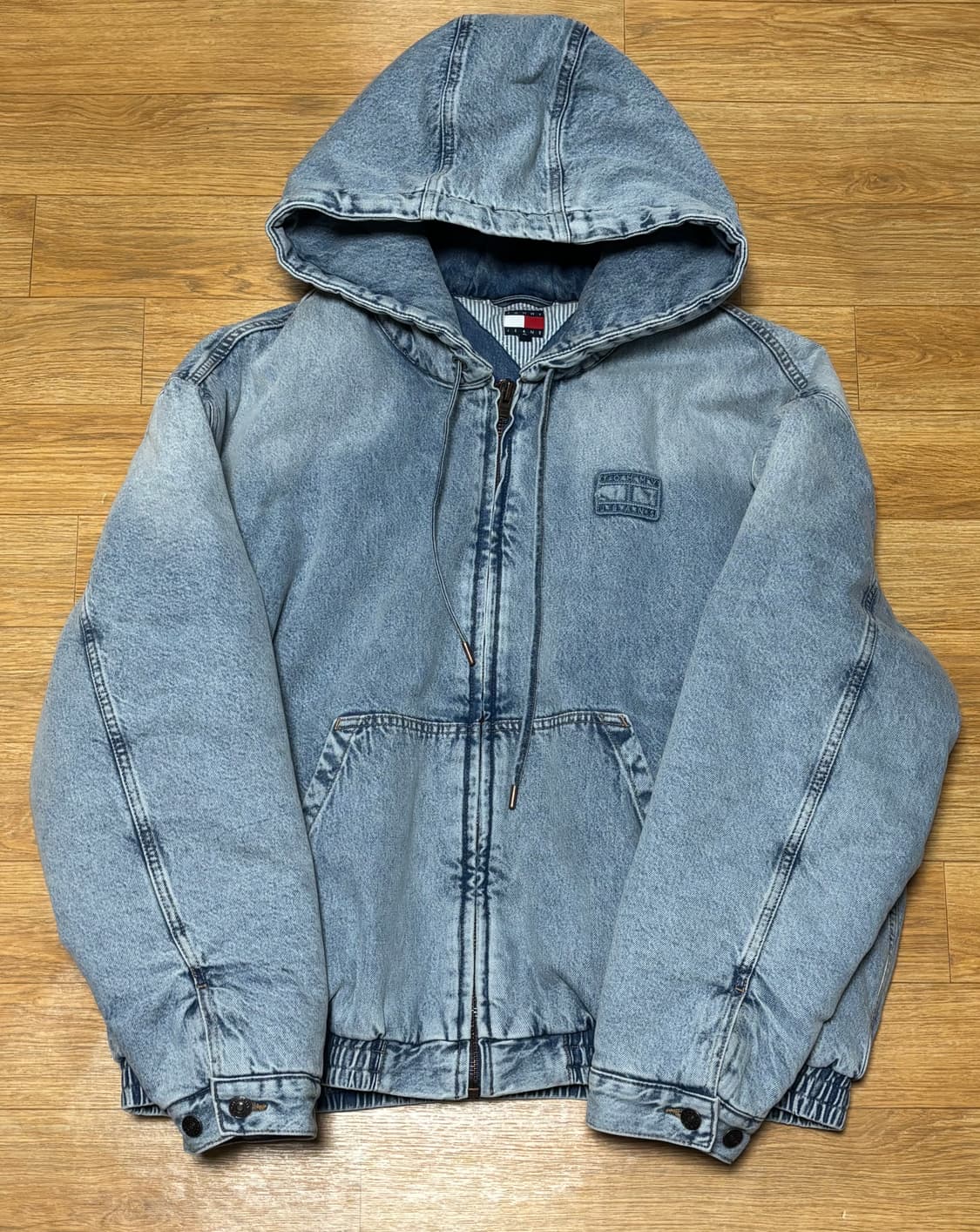 TOMMY JEANS 데님 패딩 후드 재킷 (XL) 상품이미지4