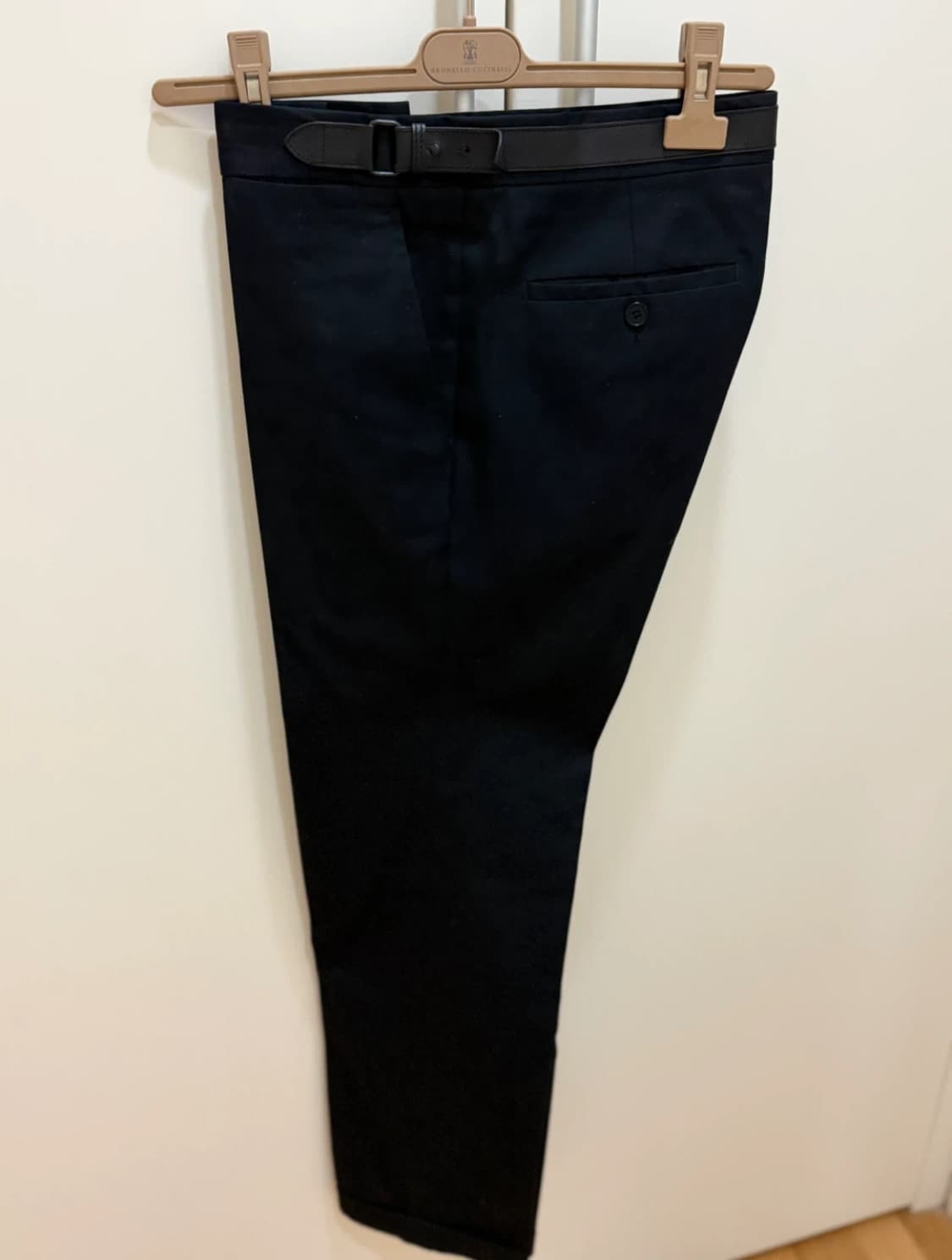 에르메스 레더 스트랩 팬츠 블랙 상품이미지5