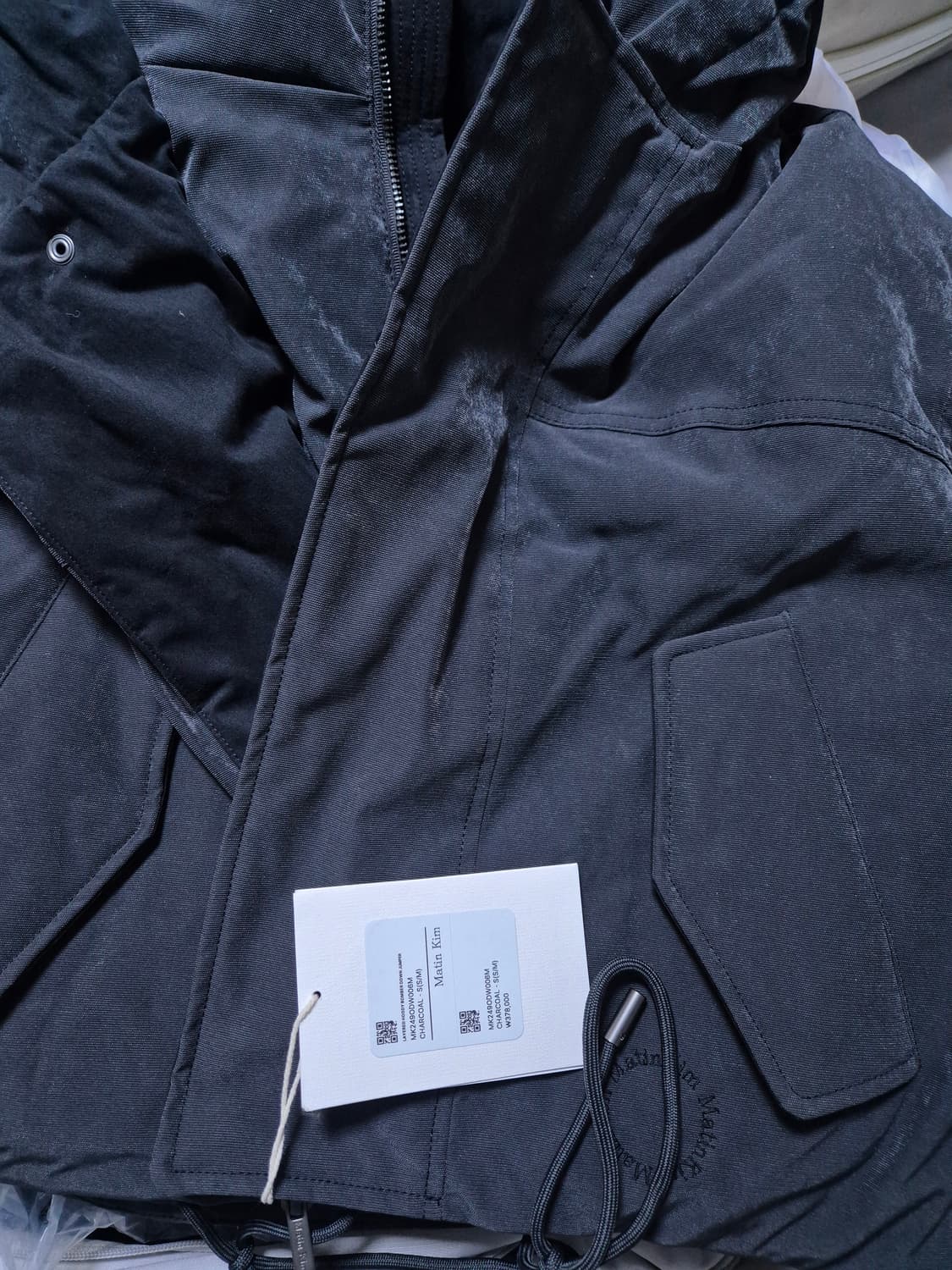 (새상품) 마뗑킴 레이어드 후디 봄버 다운점퍼 상품이미지2