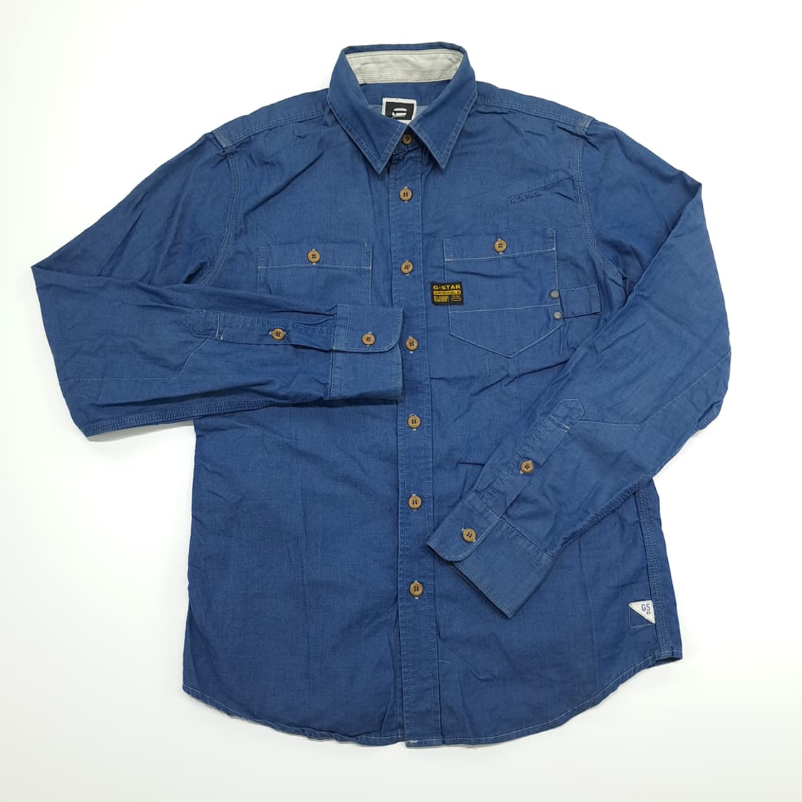CN845 M 지스타로우 데님 긴팔 셔츠 남방 상품이미지2