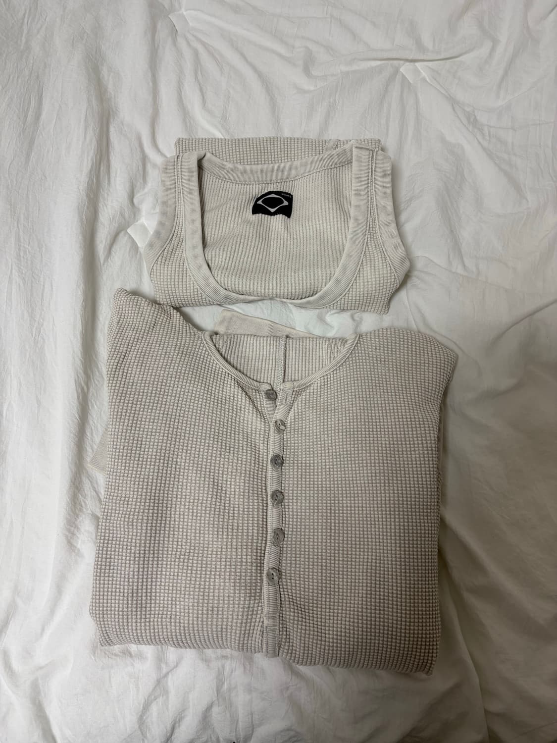 미스치프 와플 후디 세트 블리치드 베이지 m 상품이미지2