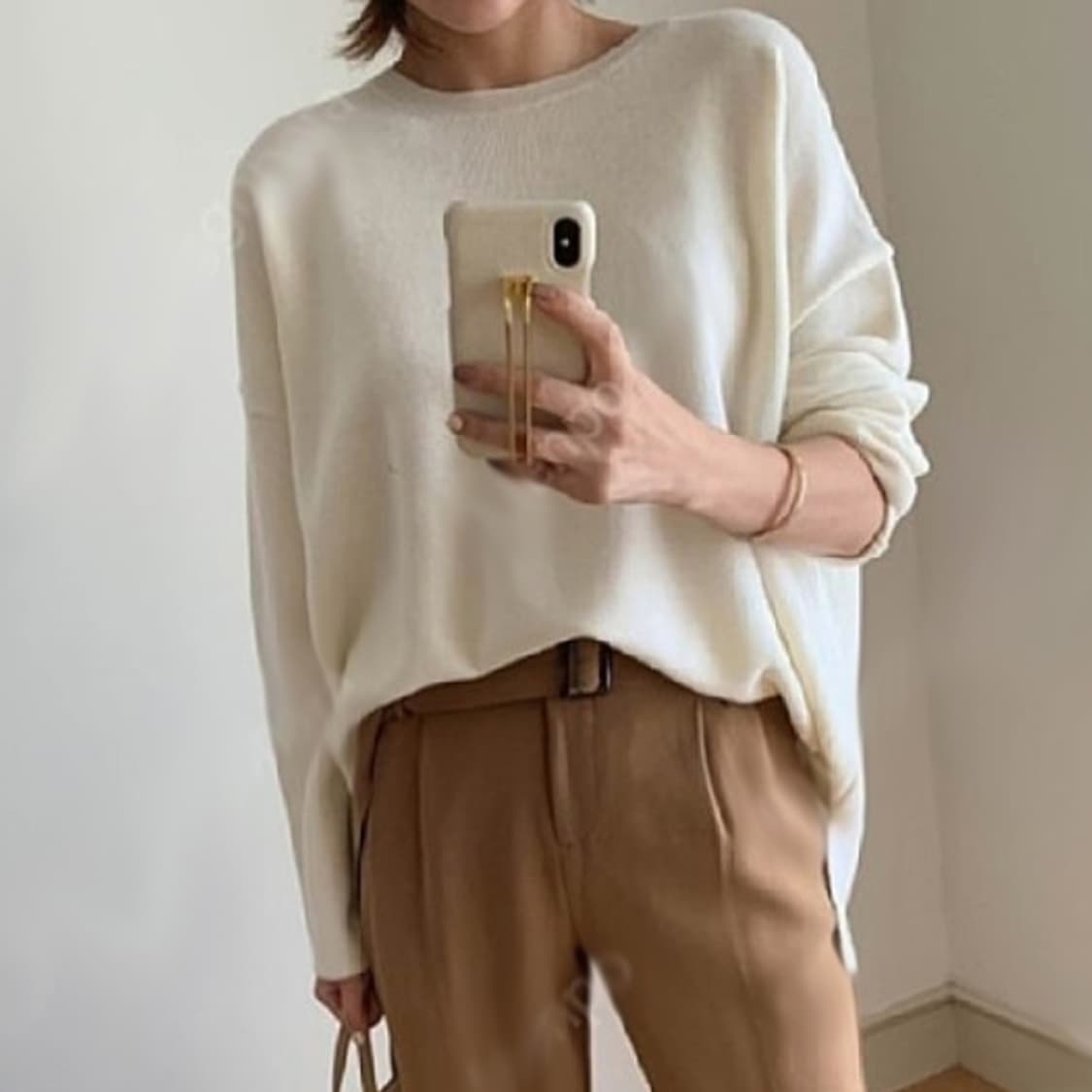 유메르(UMER) 울 니트 프리사이즈 상품이미지1