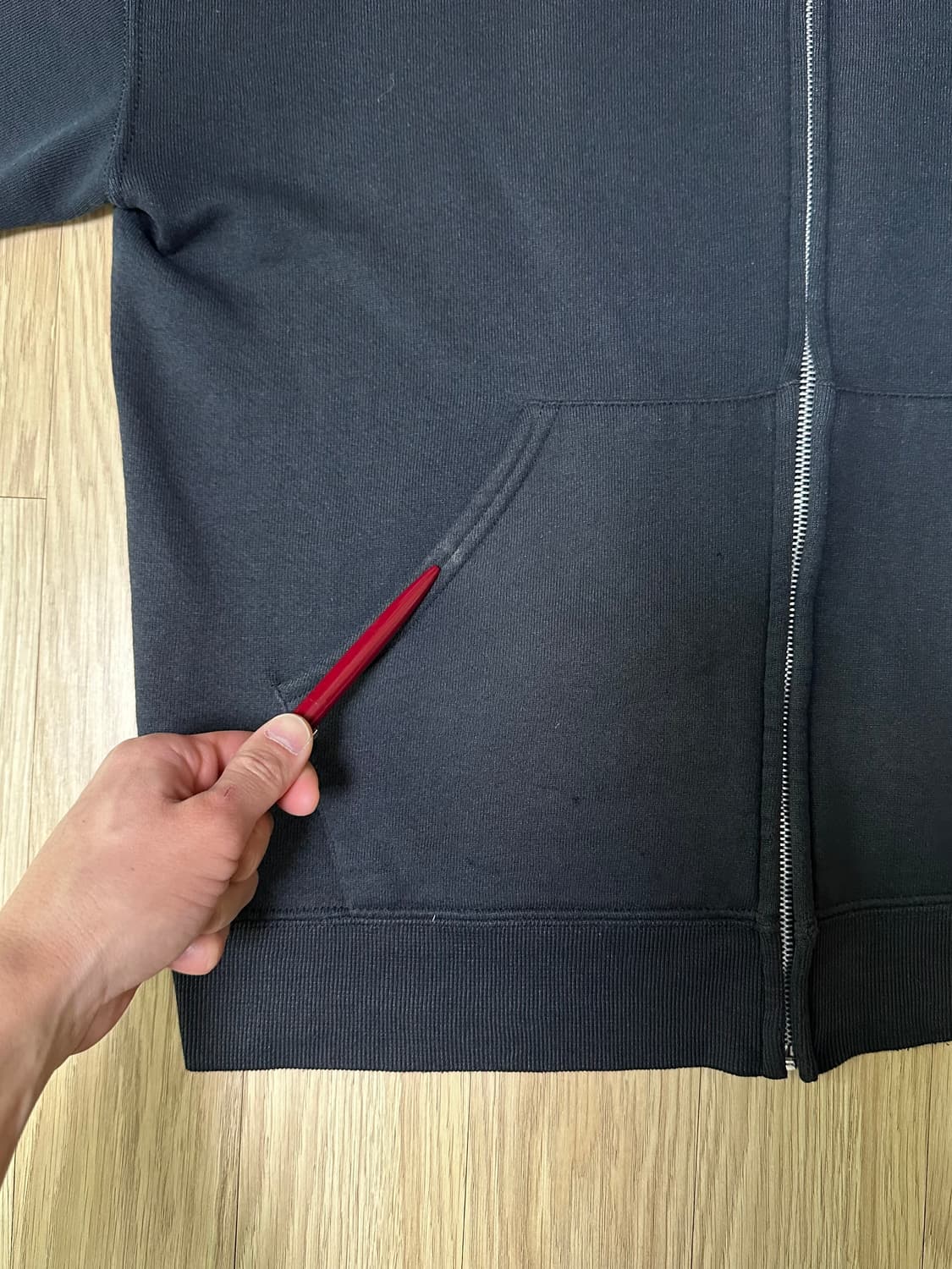 빈티지 러셀 후드집업 블랙 M 상품이미지9