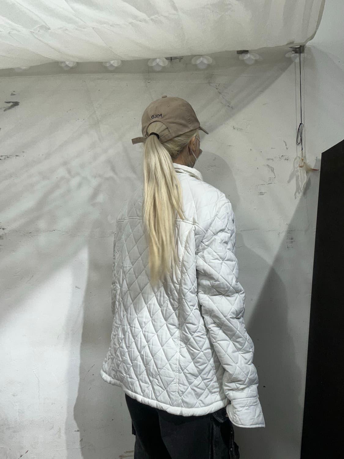 버버리 퀼팅 화이트 패딩 점퍼 L 상품이미지3