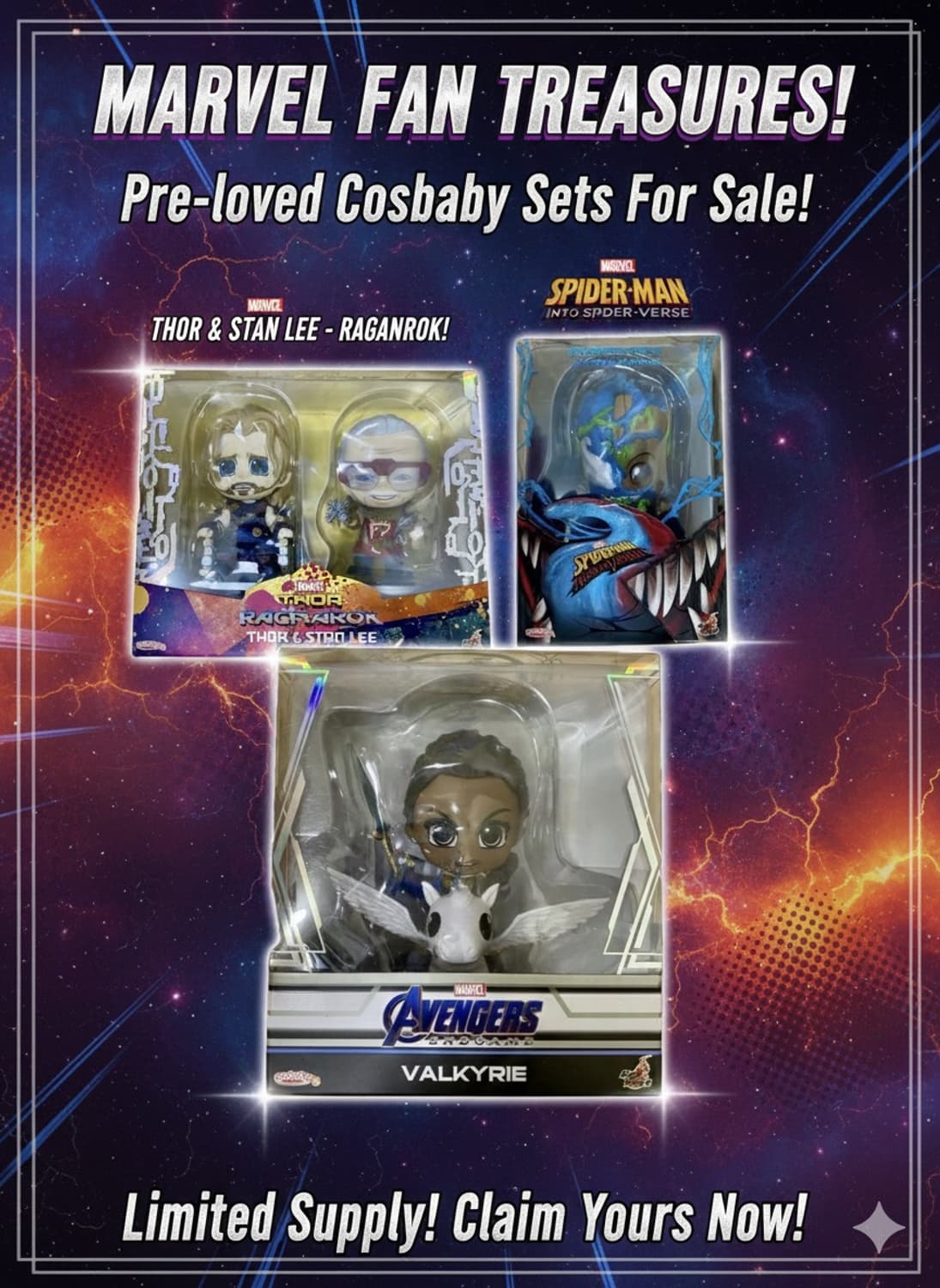 마블 정품 피규어 3개 일괄 판매합니다. 상품이미지1