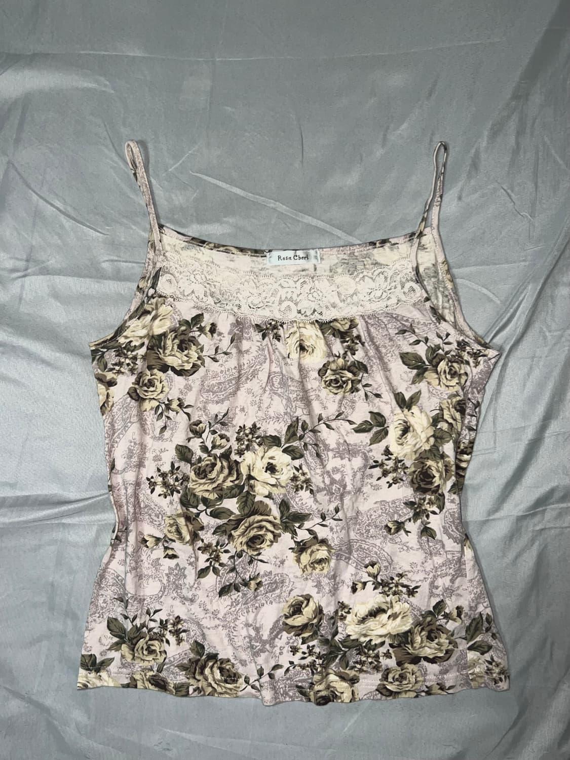 ✨vintage pink flower sleeveless 로즈 페이즐리 상품이미지2
