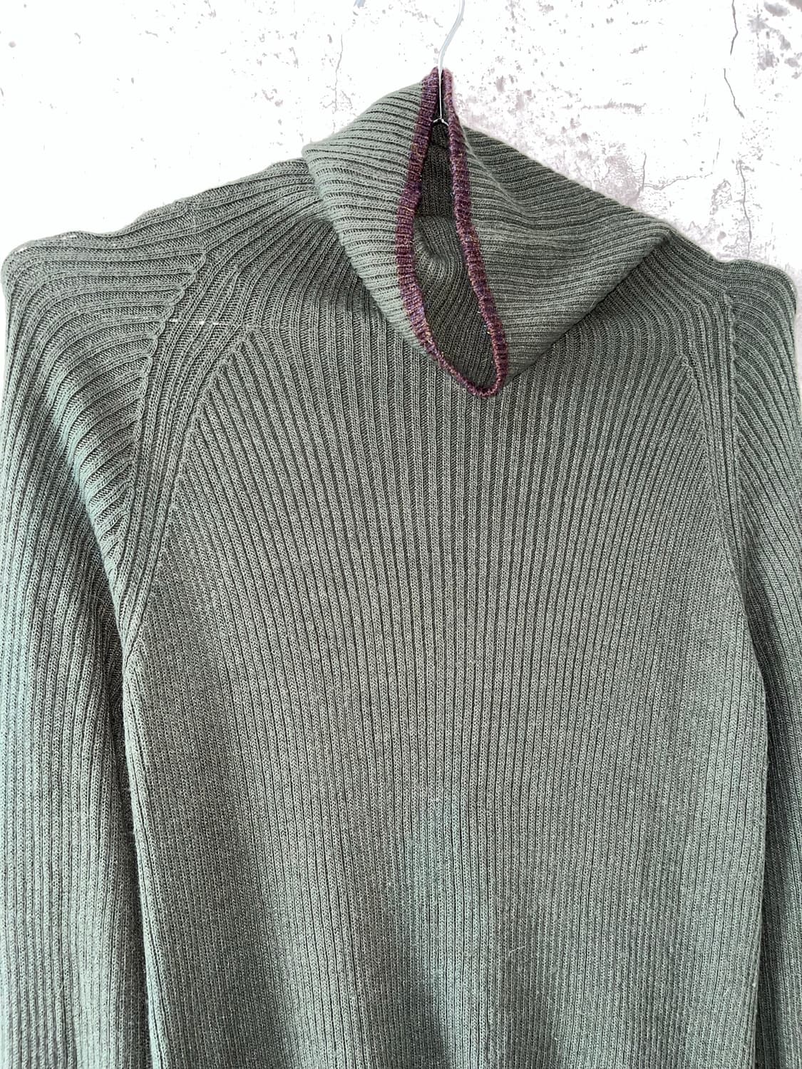 Y’s 요지야마모토 리브드 터틀넥 원피스 니트 상품이미지6