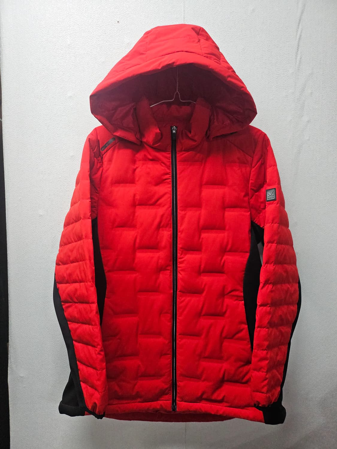 밀레 레드 구스 다운 후드 패딩 점퍼 105 상품이미지1