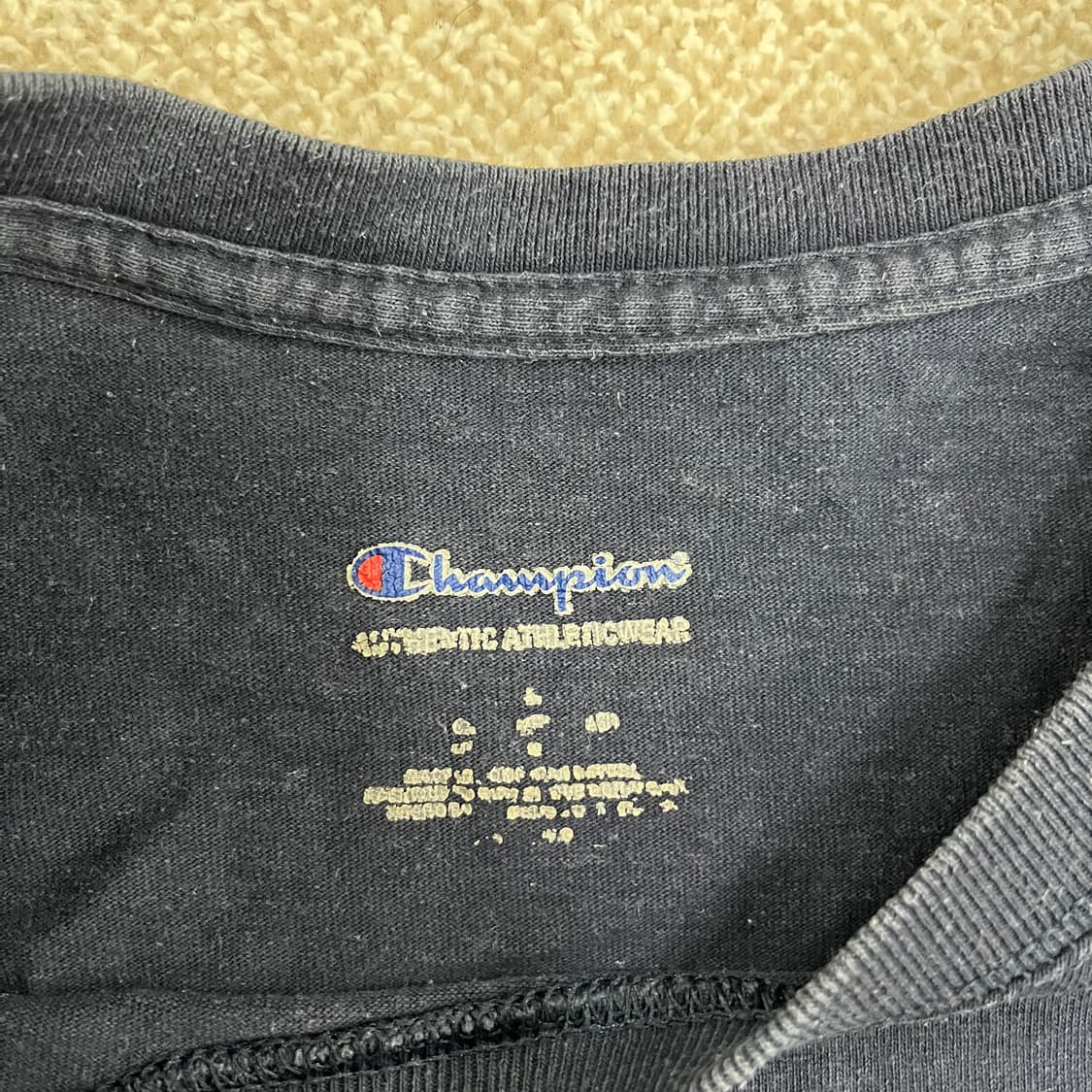 실측확인 챔피온 네이비 반팔 티셔츠 0203M1 상품이미지2