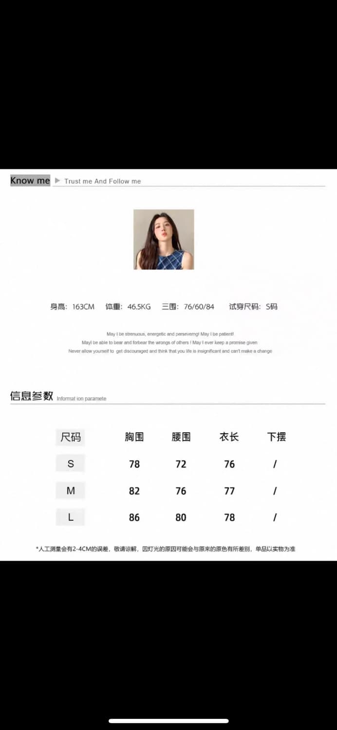 인페어즈 레트로 체크 데님 원피스 s사이즈 판매 상품이미지5