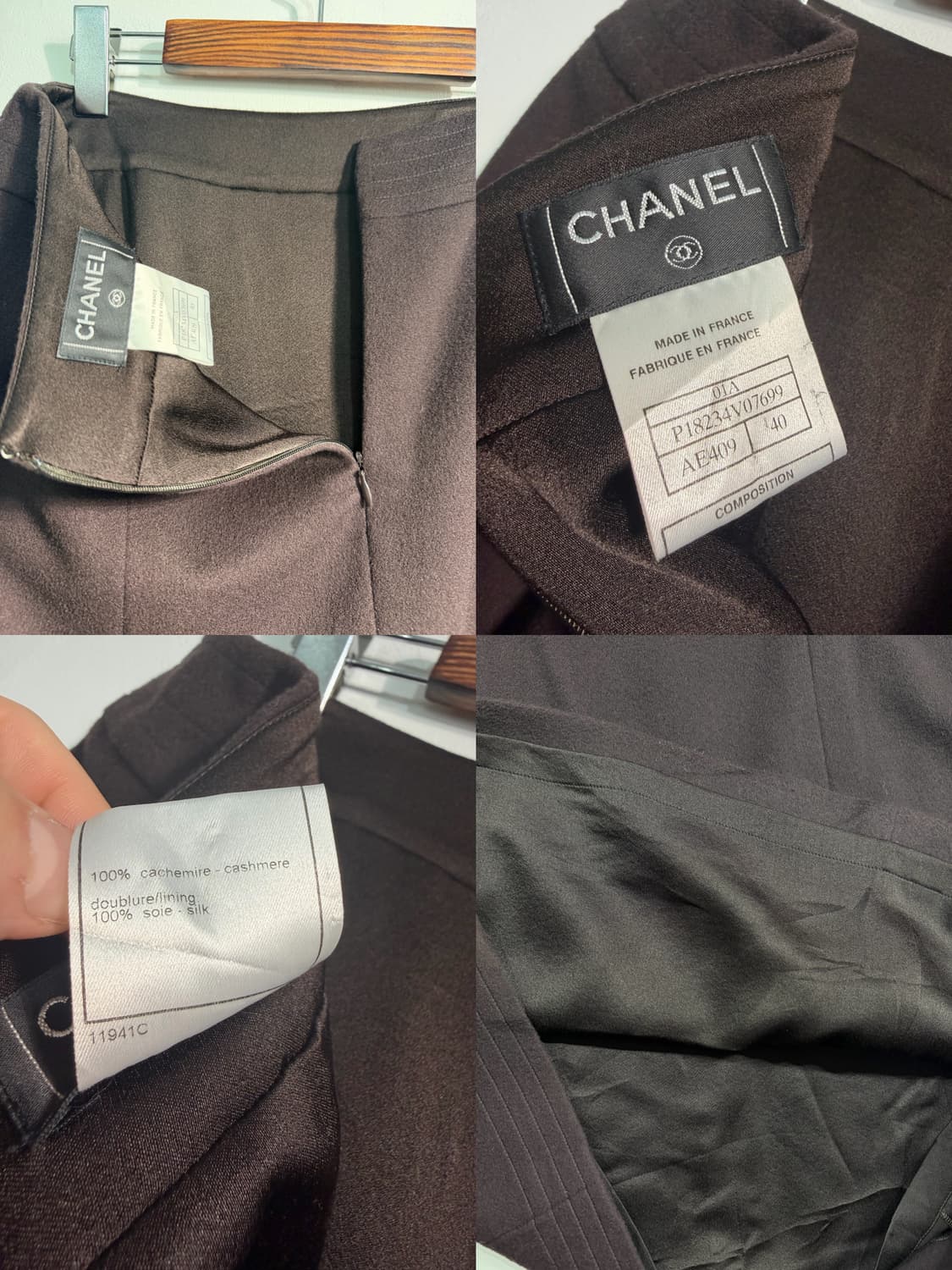 CHANEL 샤넬 캐시미어 100% 스커트 상품이미지9