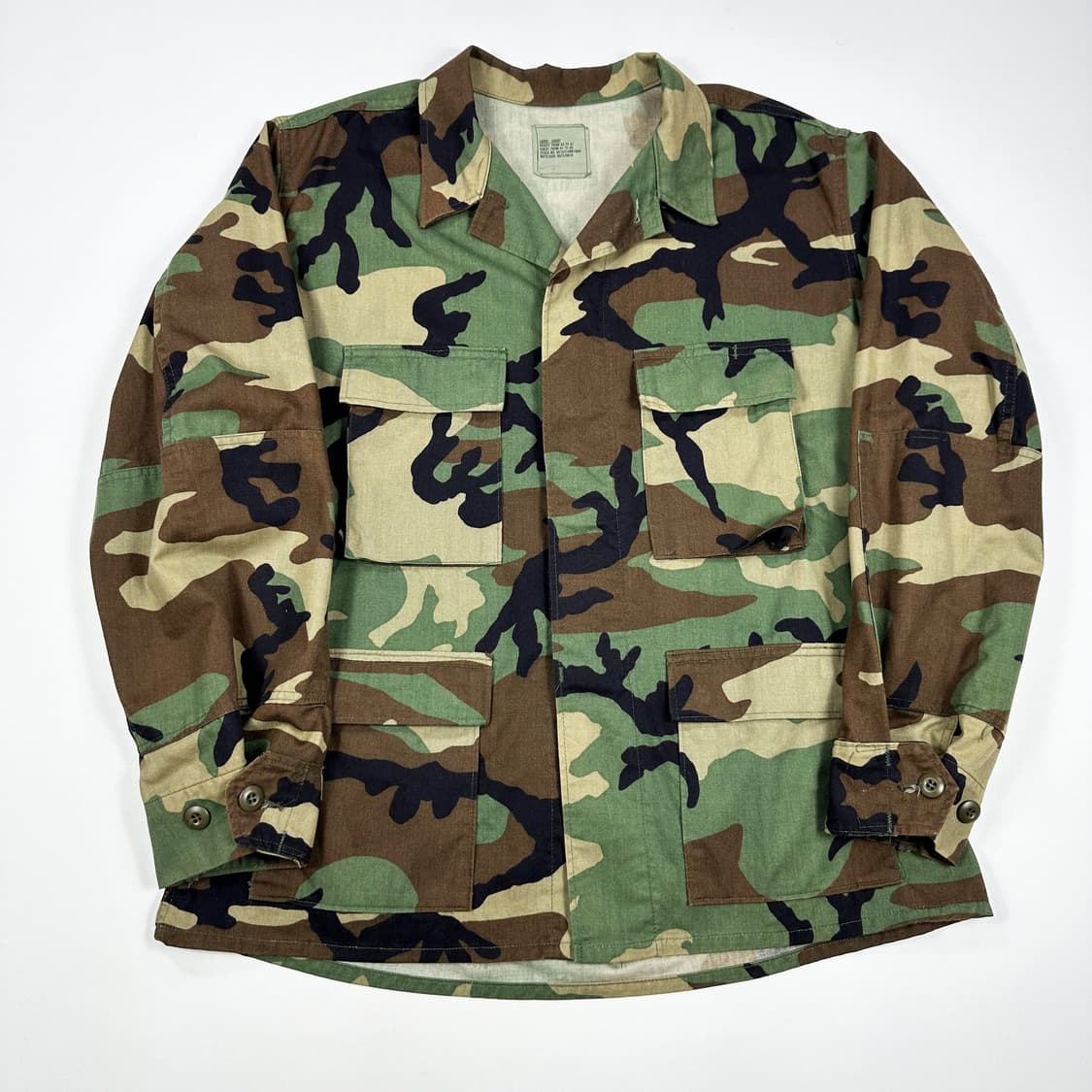 미군 오리지널 우드랜드 밀리터리 카모 자켓 (L) 상품이미지2