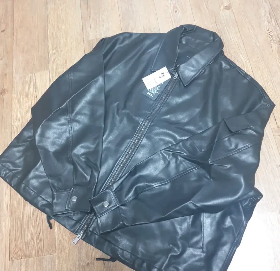 스파오 에코 레더 자켓 블랙 XL 상품이미지2