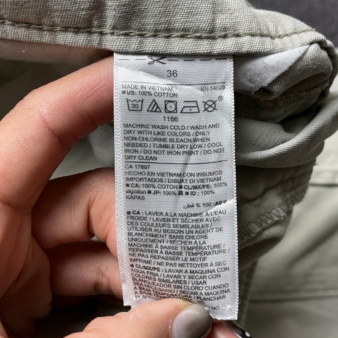 OLD NAVY 올드네이비 빈티지 아이보리 카고 하프 팬츠 A00784 상품이미지10