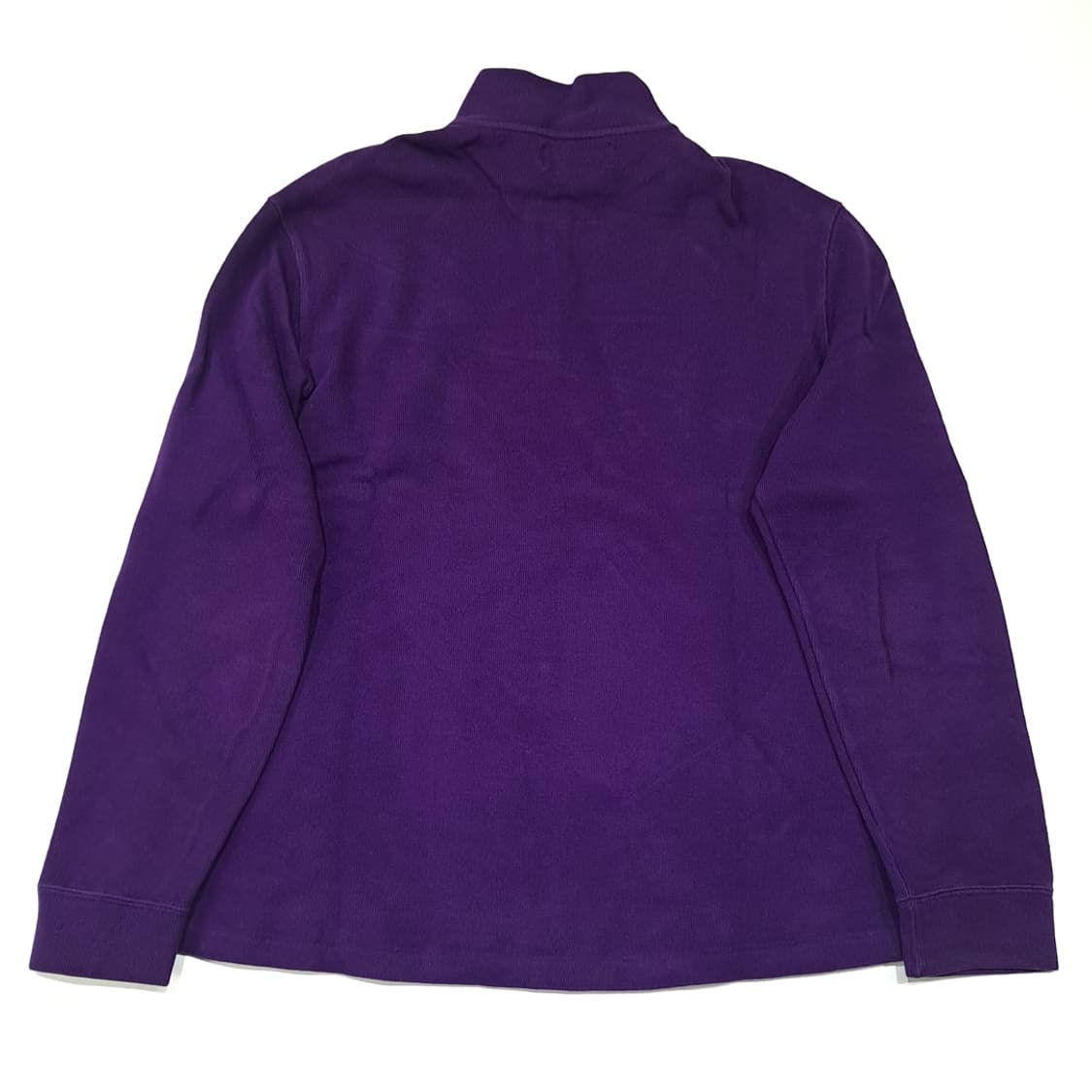 CL413 L 폴로 90s 코튼 가죽풀러 퍼플 하프집업 니트 스웨터 상품이미지6