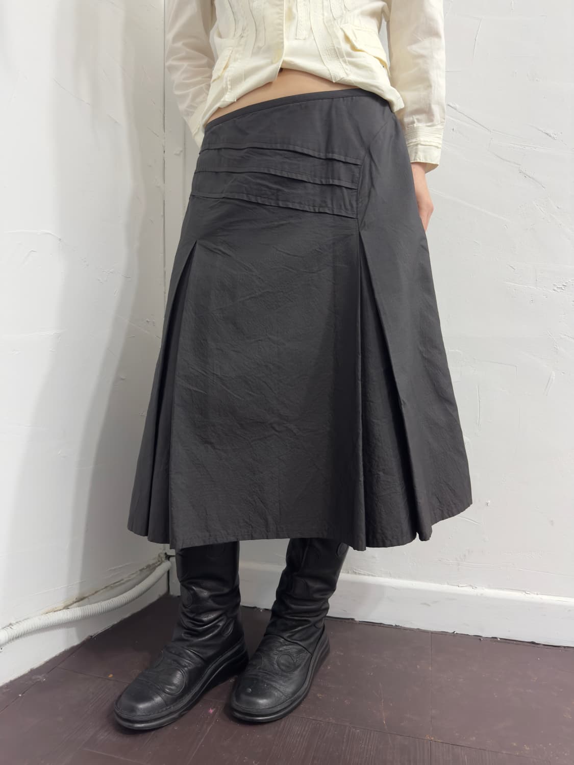 gabardine k.t design midi skirt 상품이미지4