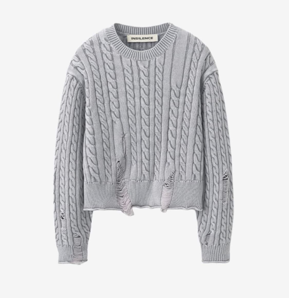 인사일런스 우먼 케이블 니트 상품이미지2