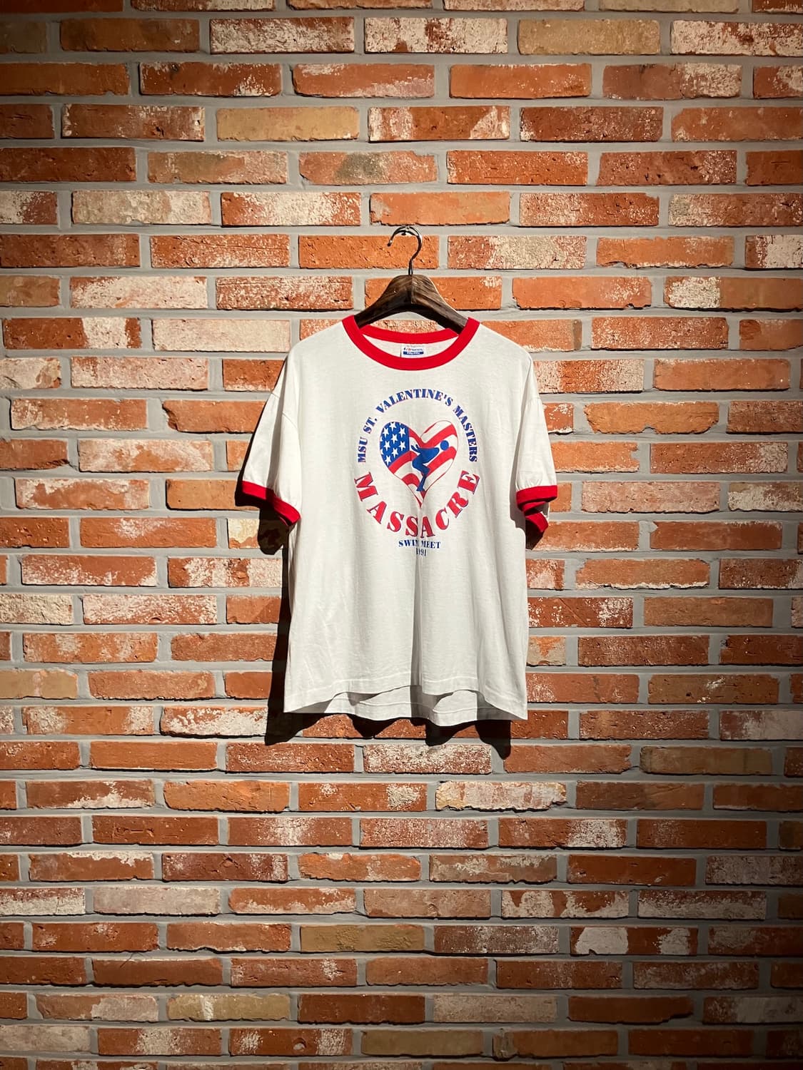 80~90s USA 빈티지 헤인즈 링거 티셔츠 상품이미지1