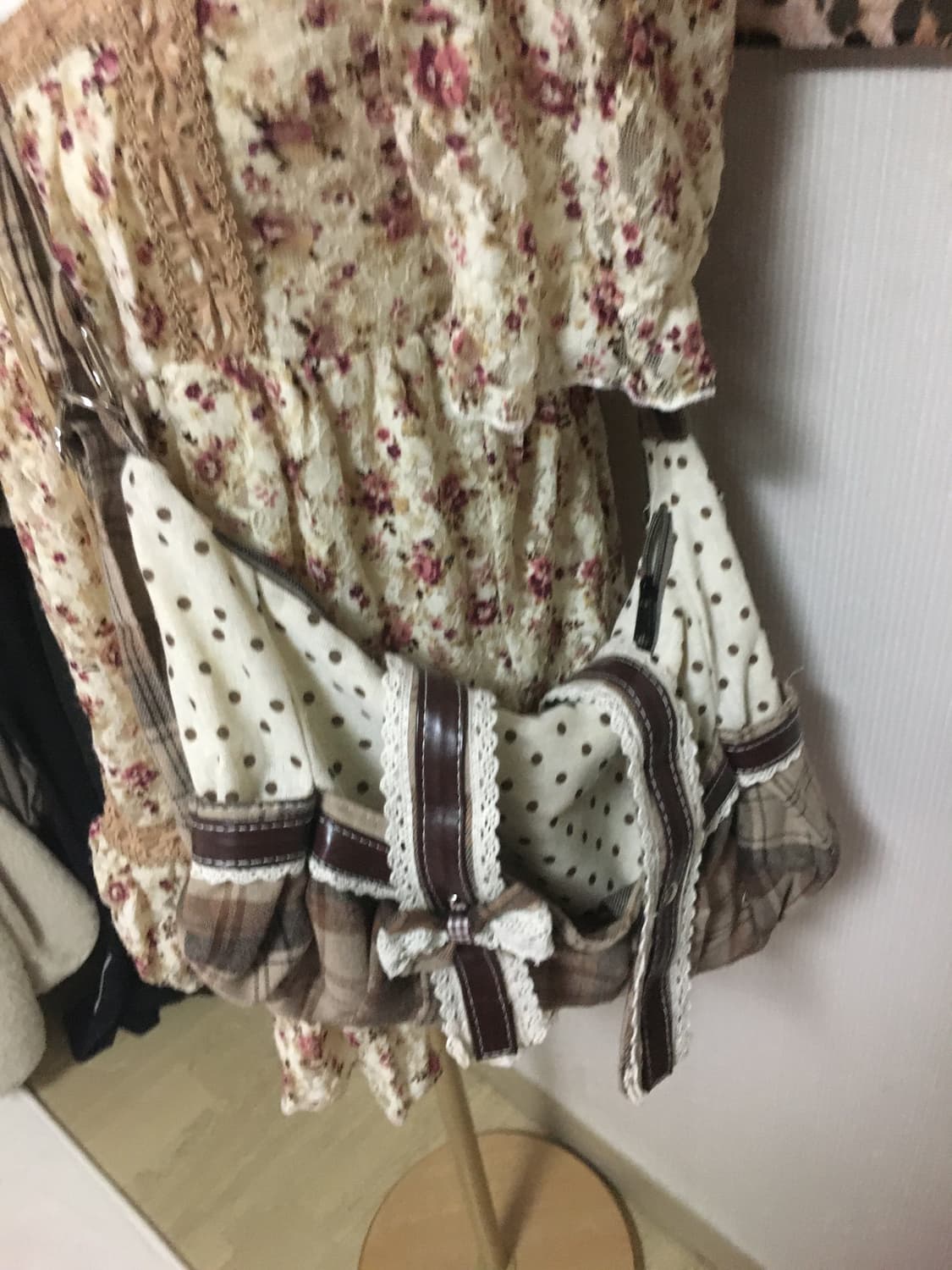 라떼갸루 브라운 투웨이 크로스백 모리걸 상품이미지1