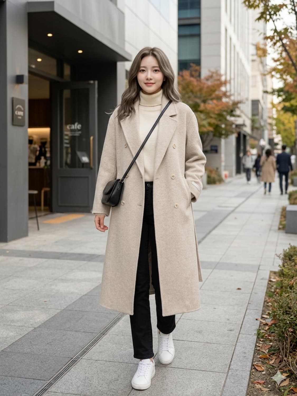 LAURENHI 로렌하이 퓨어 뉴 울 100% 더블 롱 코트 상품이미지1