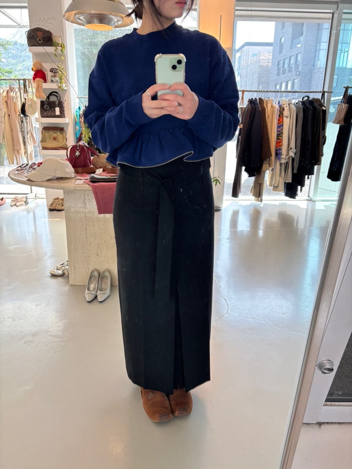 MSGM Zip Trim Peplum Sweatshirt 상품이미지1