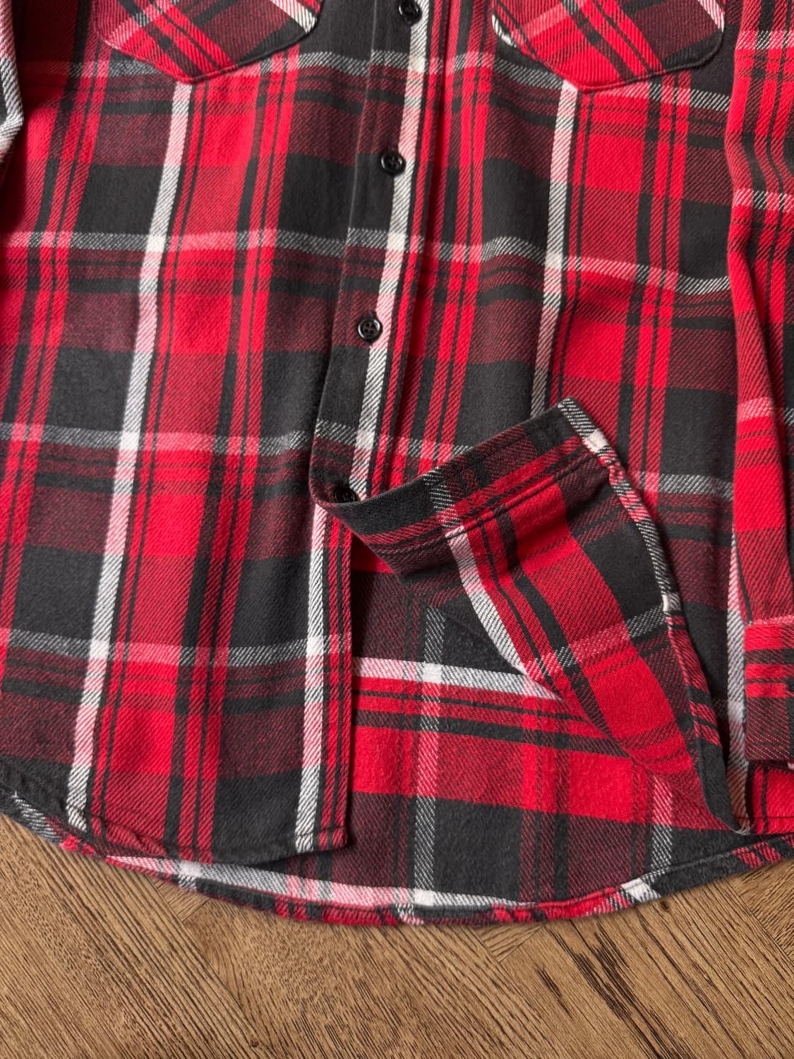 [M]OSHKOSH USA 오시코시 레드 타탄체크 플란넬 셔츠 상품이미지4