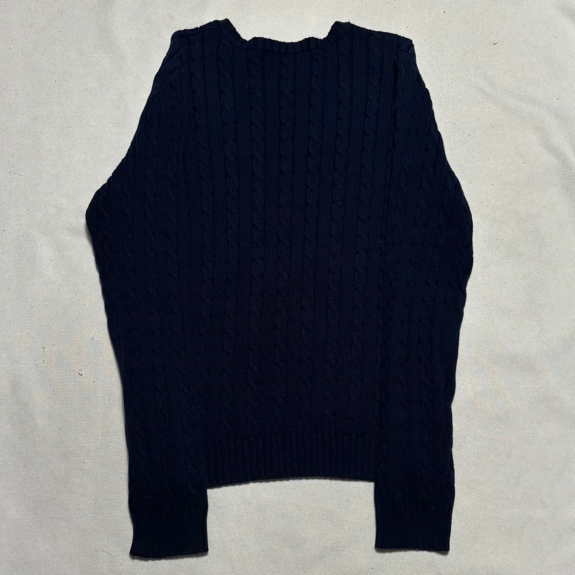 S 랄프로렌 여성용 네이비 케이블 니트 상품이미지3