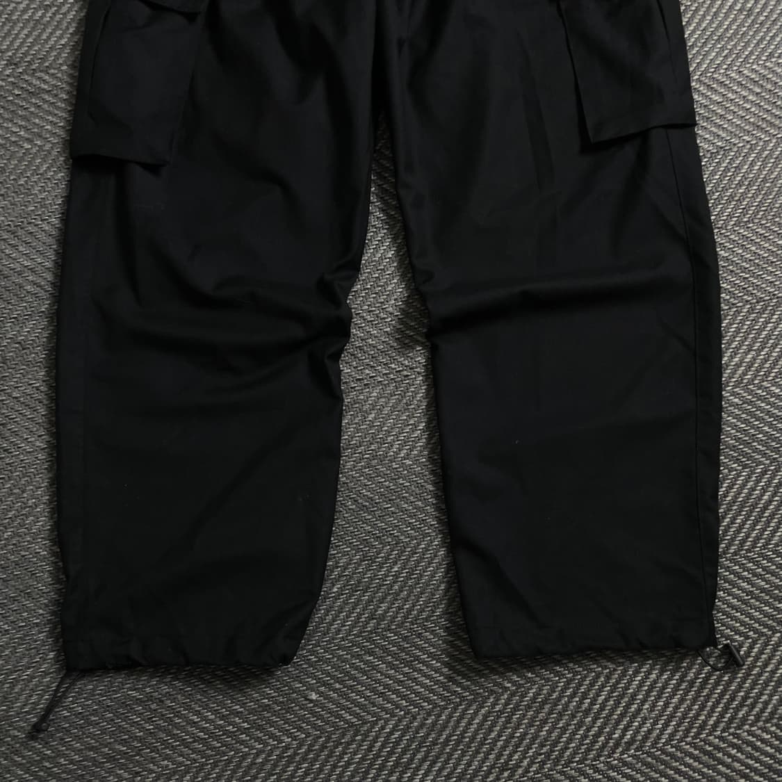 낫포너드 와이드 카고 스트링 팬츠 블랙y 4960 상품이미지3