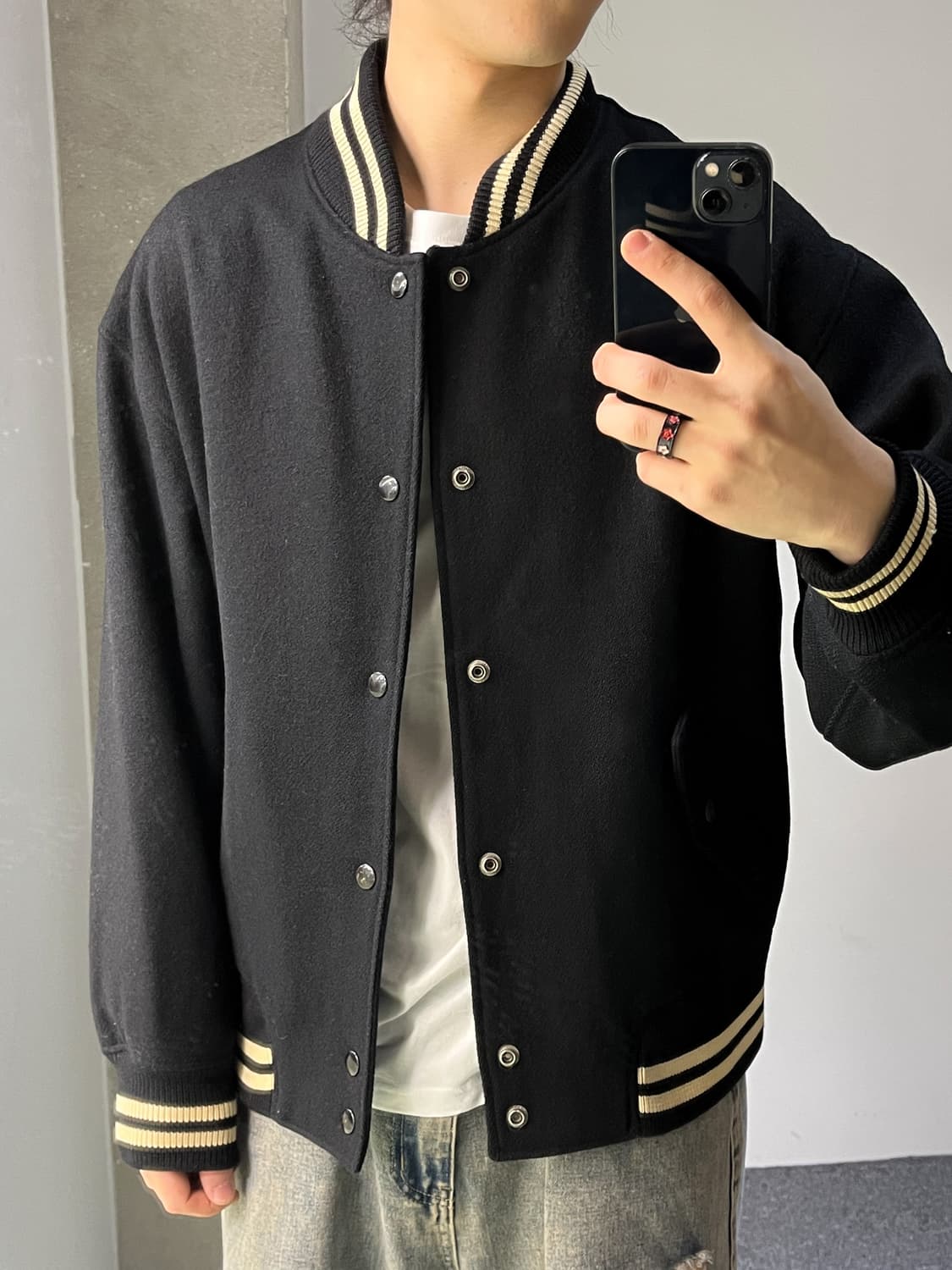 Comme Ca Du Mode 백 로고 바시티 자켓 상품이미지3