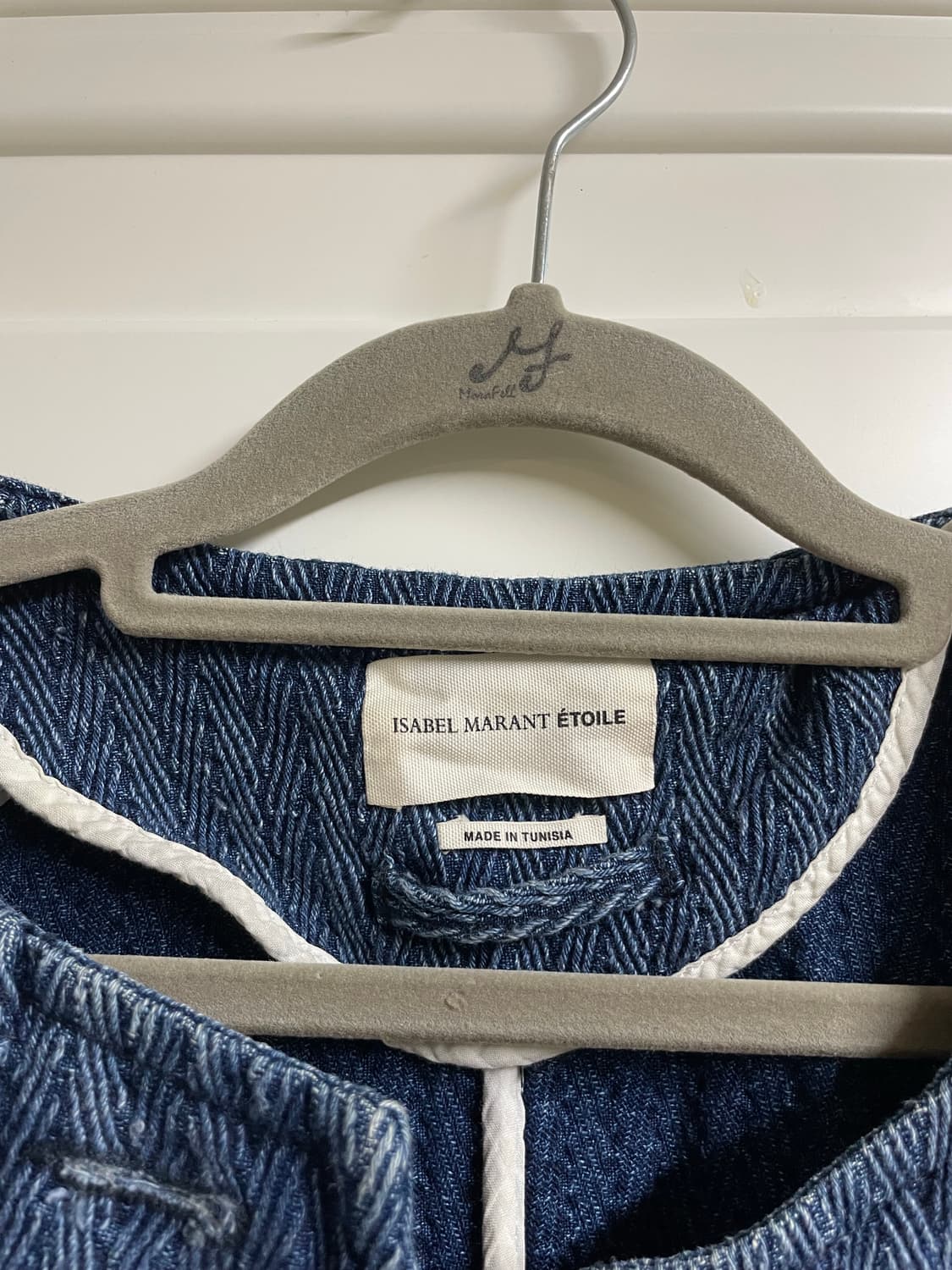 이자벨마랑 에뚜왈 데님 헤링본 롱자켓 상품이미지5