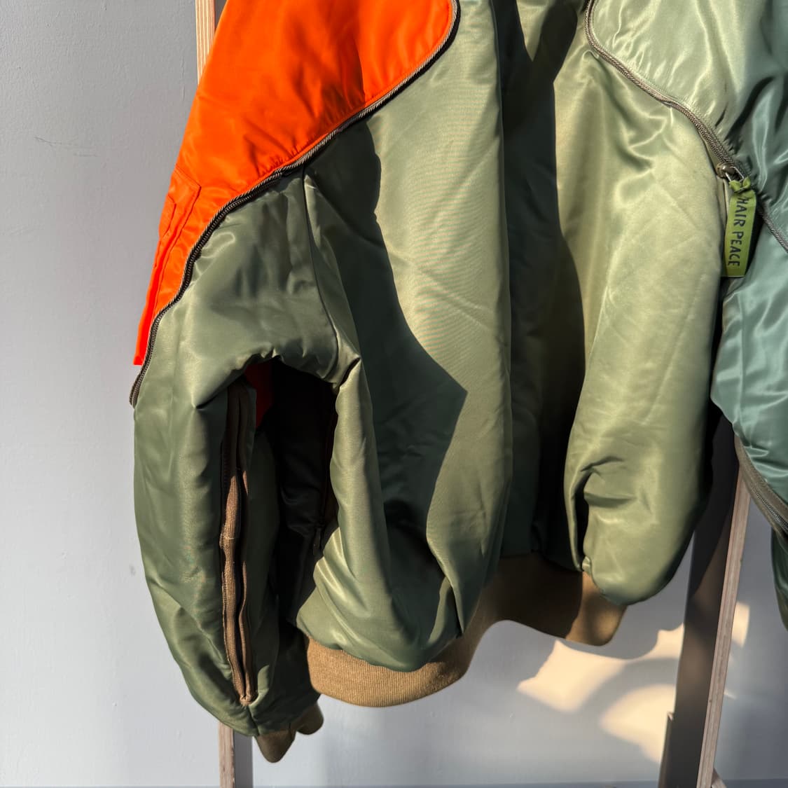 캐피탈 MA-1 나일론 시야미스 봄버 자켓 카키 상품이미지7