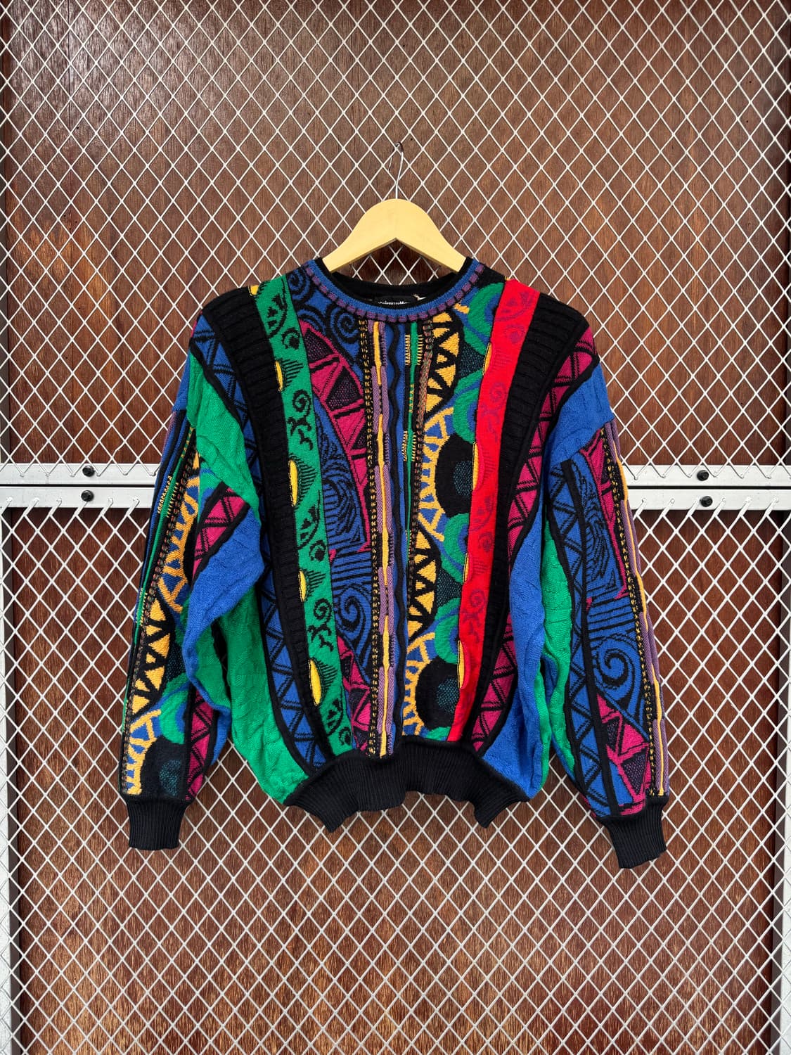 neiman marcus 빈티지 입체케이블 쿠지패턴 울 니트 M 상품이미지1