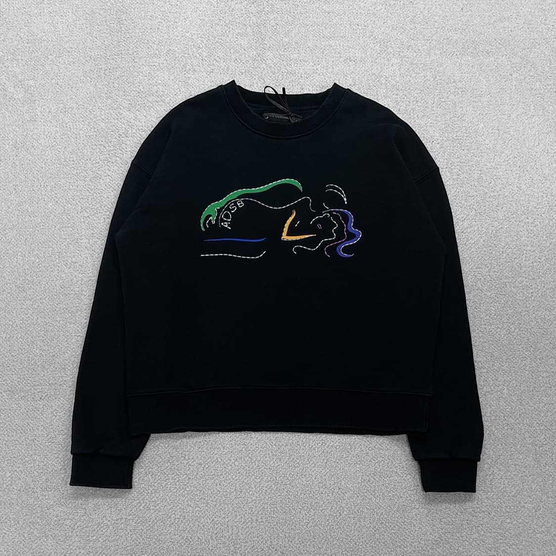 앤더슨벨 유니섹스 핫 스프링스 크루넥 맨투맨 블랙 상품이미지1