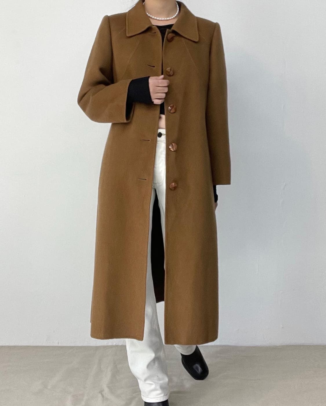 빈티지 캐시미어 코트 상품이미지1