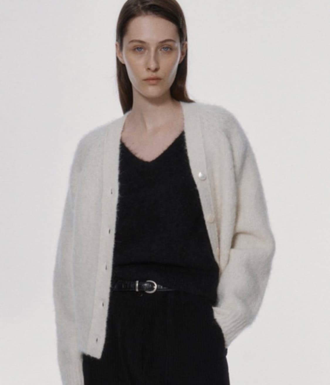 낫띵리튼 볼륨 알파카 가디건 상품이미지2