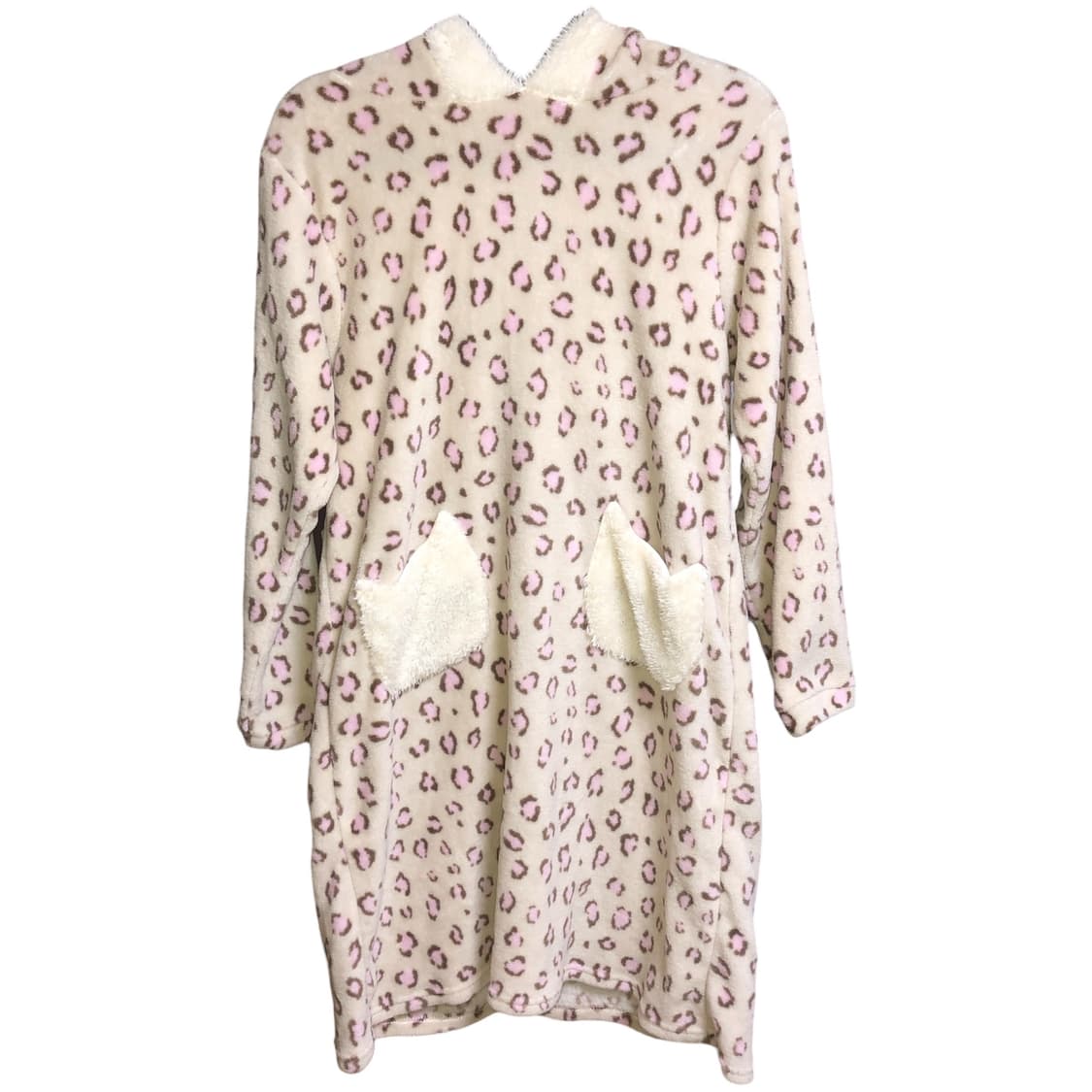 호피 폼폼 퍼 리본 고양이 파자마 룸웨어 원피스 달천 상품이미지2